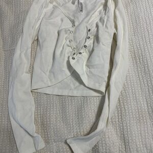 Women's Cream Button-Up Top